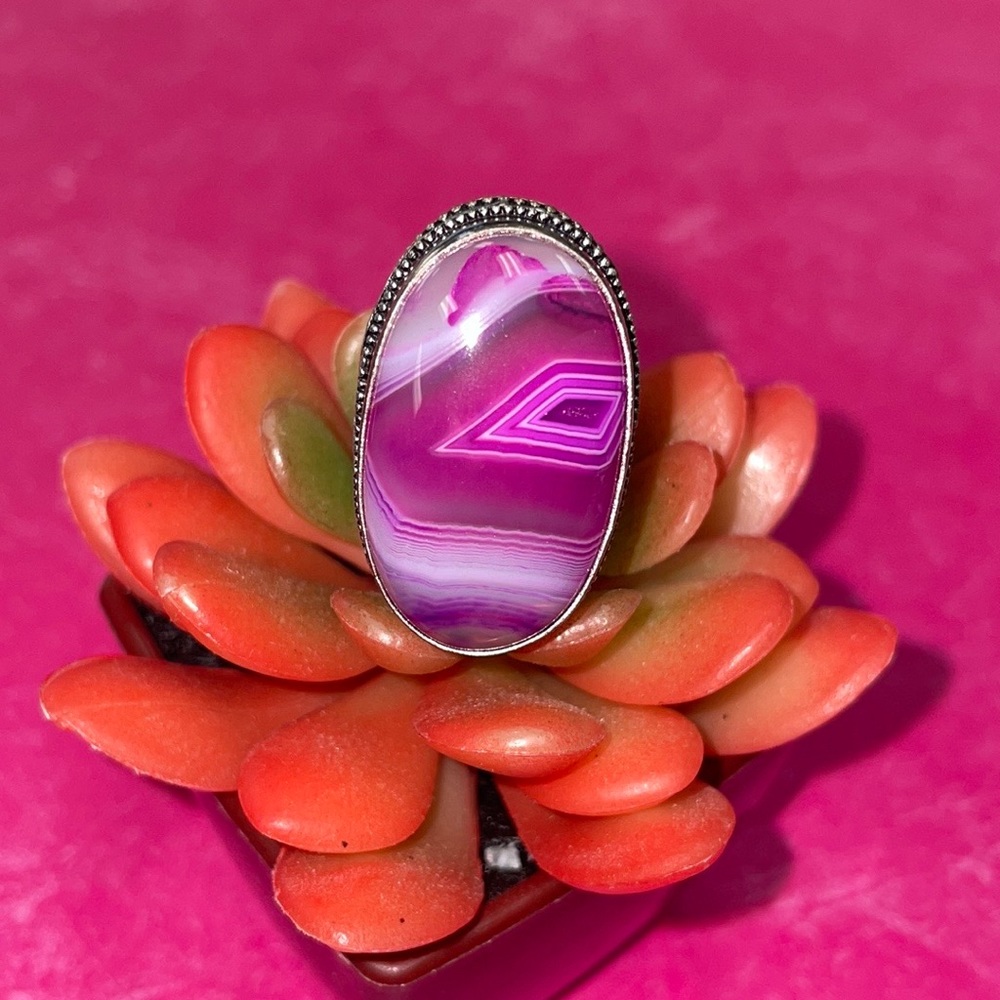 Pink Agate Ring